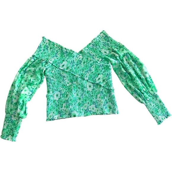 BB Dakota Steve Madden Wrapped Up in You Top in Basil Floral Size Large - Picture 5 of 9